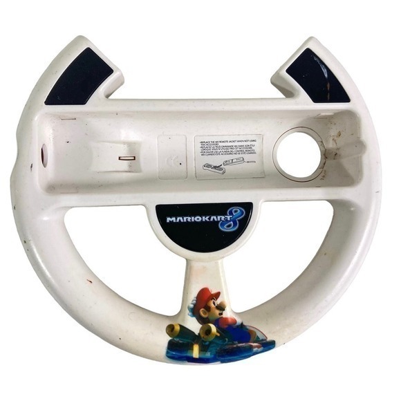 Mario Kart Nintendo Wii Remote Controller Control Steering Wheel‎ White Remote - Picture 1 of 10